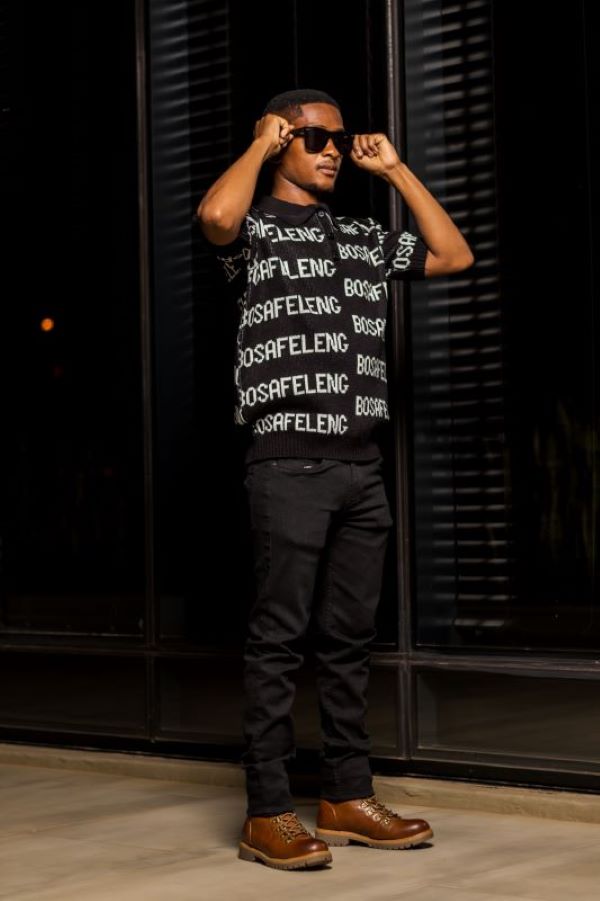 BOSAFELENG Golf Shirt in black, styled outfit